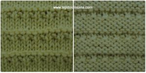 Como tejer punto rayas en relieve