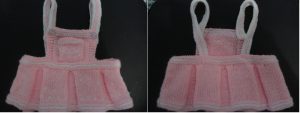 Vestido Tejido Para Bebé En Dos Agujas