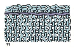 costuras de tejido punto yerba